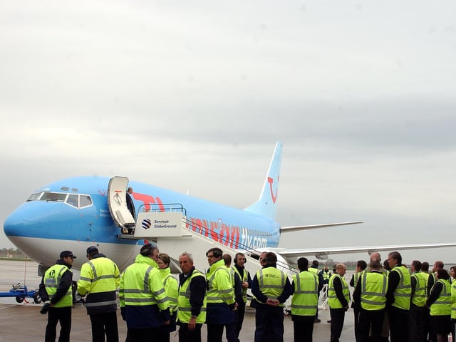 Preparations begin for the first flight out of the then Robin Hood airport.