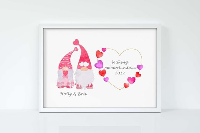 Tree Art is making personalised Valentine's Day prints with any names and any quote, making each one totally unique. Search for @Tree Art - Personalised Prints on Facebook.