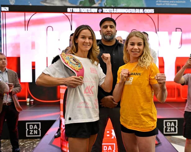 Terri Harper v Natalie Zimmermann  Pic courtesy of Connor McMain via GBM Sports