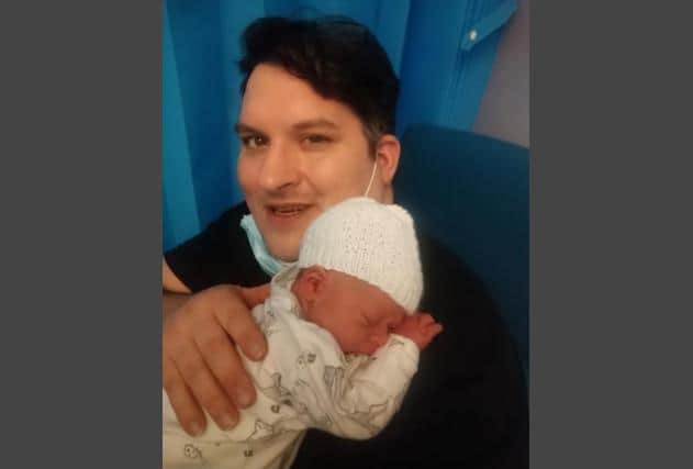 RIchard Vallance with the new baby