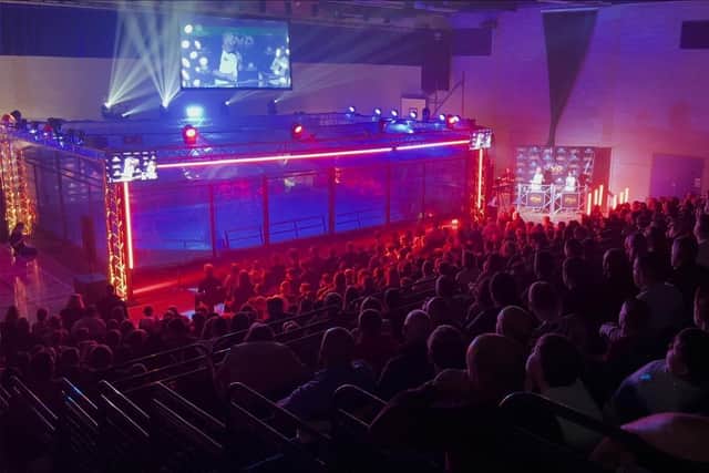 Showgoers will see robots do battle in a specially built arena.