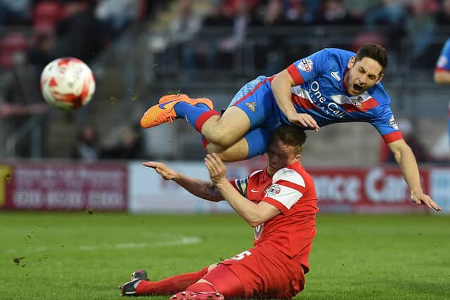 Dean Furman in action for Rovers in 2015