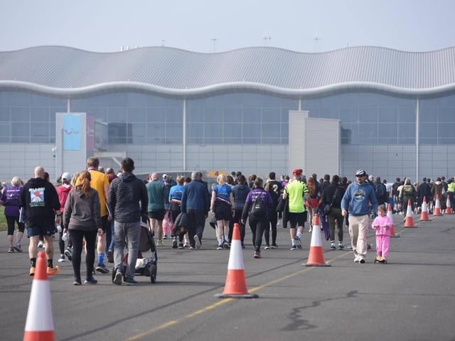 The Run the Runway event attracted runners to DSA