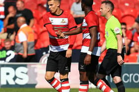 George Broadbent celebrates his goal against Port Vale.