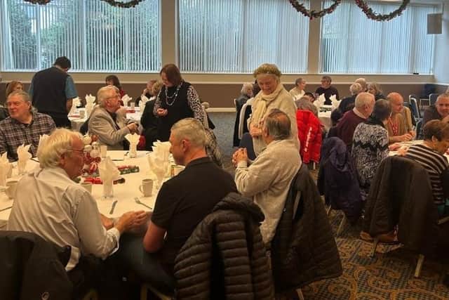 Volunteers at Doncaster hospitals enjoy festive brunch.