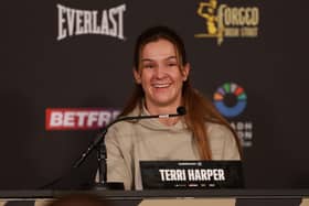Terri Harper ahead of her WBO Welterweight Title fight with Sandy Ryan on Saturday night (Picture: Mark Robinson Photography/Matchroom)