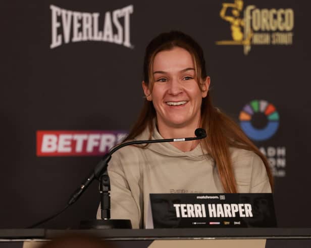 Terri Harper ahead of her WBO Welterweight Title fight with Sandy Ryan on Saturday night (Picture: Mark Robinson Photography/Matchroom)
