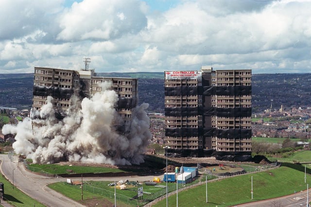 Talbot and Cliffe tower Blocks at Norfolk Park Sheffield were demolished