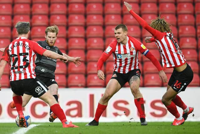 Josh Sims made his return to action against Sunderland. Picture: Howard Roe/AHPIX