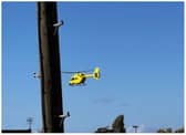 The air ambulance has been seen in the skies over Doncaster this afternoon.