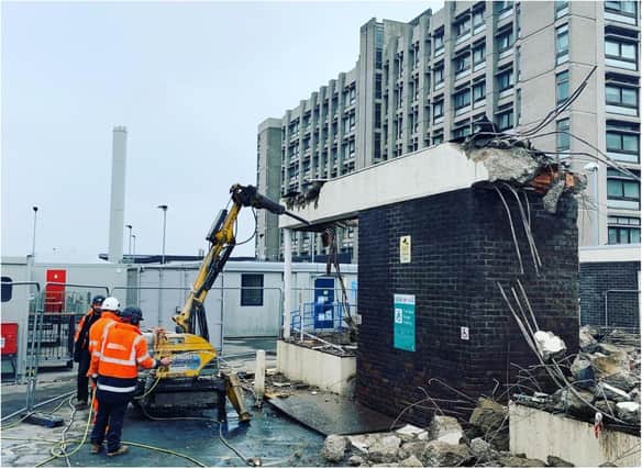 Demolition work has been taking place at Doncaster Royal Infirmary. (Photo: DBTHT).