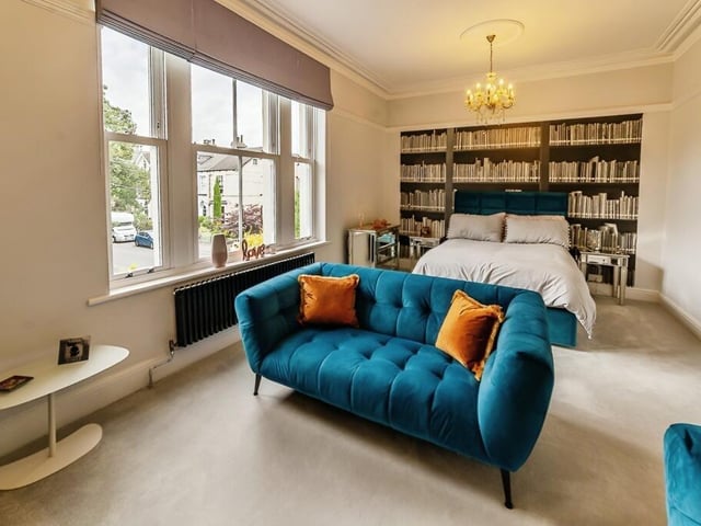 One of the property's large and light double bedrooms.