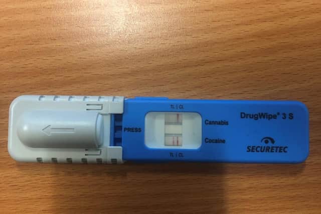 The reason for the poor driving became a bit clearer. The man failed a roadside drugs test
