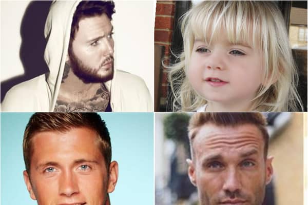 James Arthur (top left), Dan Osborne (bottom left) and Calum Best (bottom right) will be among the celebrities taking part in the match for Niamh Curry.
