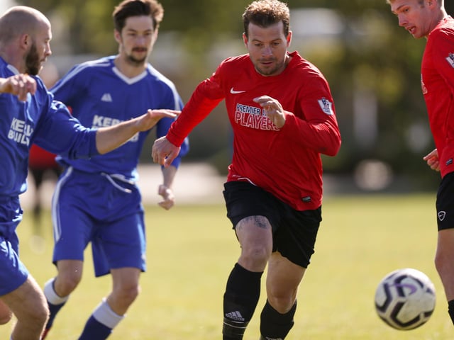 Louis McGowan (Wymering) v FC Strawberry. Picture: Chris Moorhouse