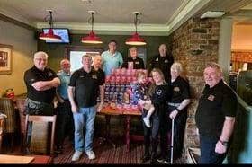 Veterans donated a huge pile of Easter eggs to the food bank.