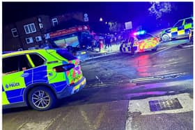 Police have arrested a man after a car smashed into a Doncaster Post Office during a chase.