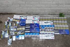 Some of the illegal goods seized.