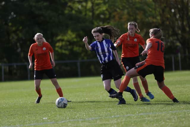 Action from Harworth's FA Cup game at Sheffield Wednesday.