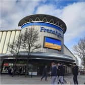Doncaster's Frenchgate Centre has been displaying the Ukrainian flag.