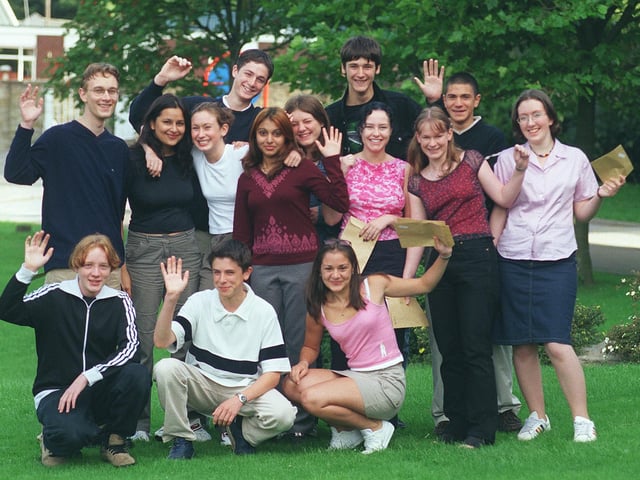 .A level pupils at All Saints school who all achieved excellent results  in 1999
