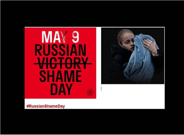 People are being urged to shame Russia on its National Victory Day.