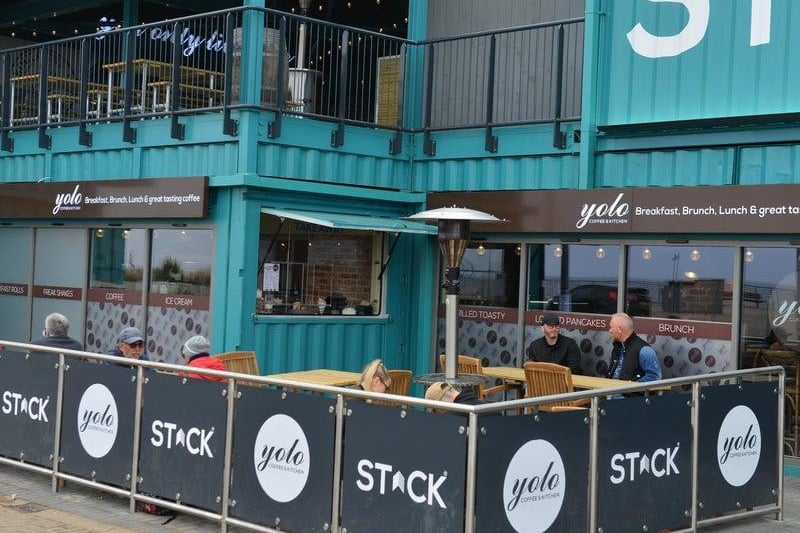 Coffee shop Cafe YOLO is among the units reopening at Stack for outdoor dining. Unlike the tables within the plaza you don't need to book.  Expect a range of sundaes and flavoured coffees.
