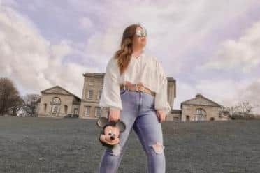 Emma Louise Moore shooting content at Cusworth Hall.
