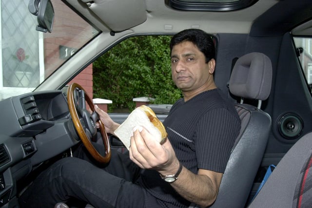 Ijaz Ahmed of Bawtry Road, Brinsworth who was stopped by police for eating a sandwich whilst driving in 2001