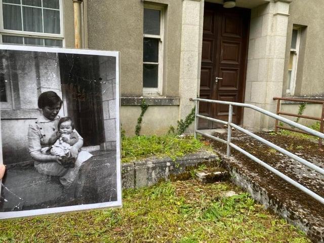 The back step where this photo was taken
