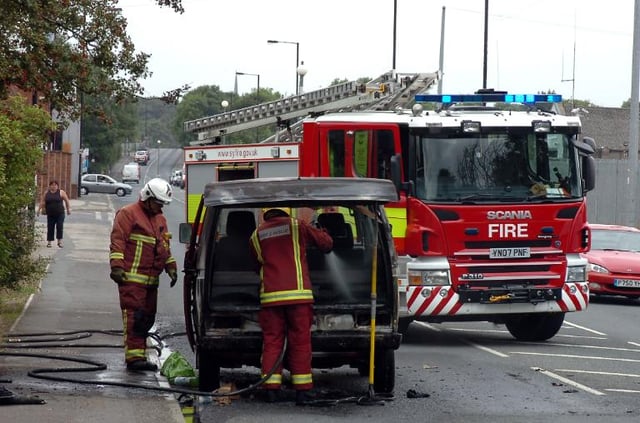 File picture of car fire