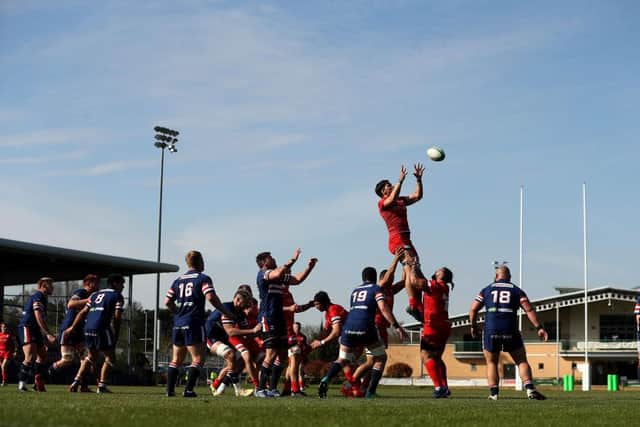 Doncaster Knights in action at Castle Park. Photo: David Rogers/Getty Images