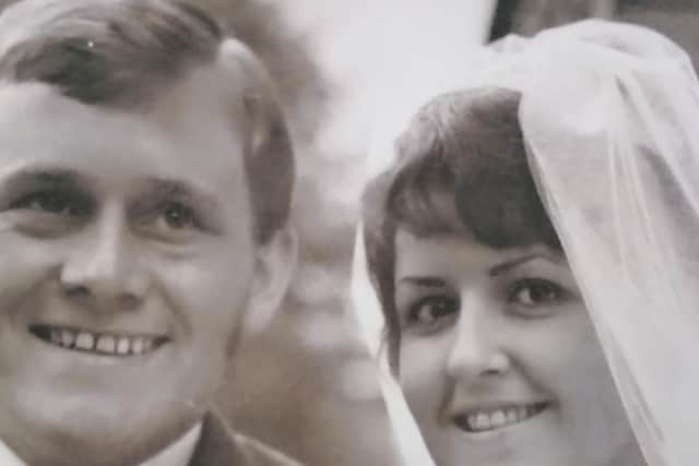 Clive and Anne Mitchell on their wedding day in 1960