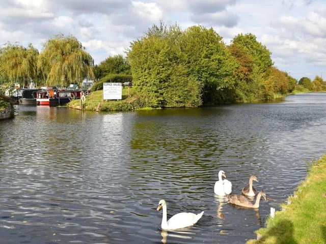 There are stunning canal views from the property.