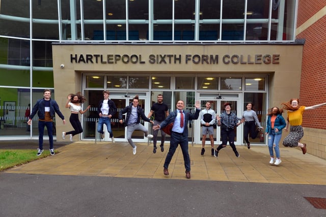 Time to celebrate at Hartlepool Sixth Form College.