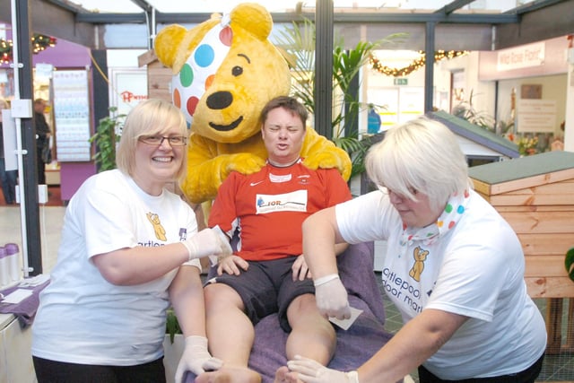 Hartlepool MP Iain Wright feels the pain during the leg waxing at the indoor market in 2009. Who can tell us more about the event?