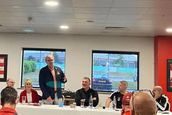 The supporters' club AGM at Belle Vue Bar last night.