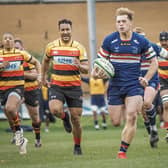 Joe Margetts scored on his 50th appearance for Doncaster Knights. Photo: John Ashton