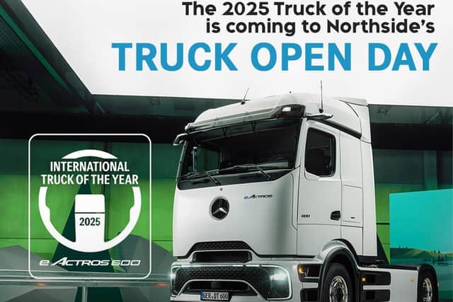 All-new fully electric Mercedes Benz HGVs go on show at special one-day event in Doncaster.