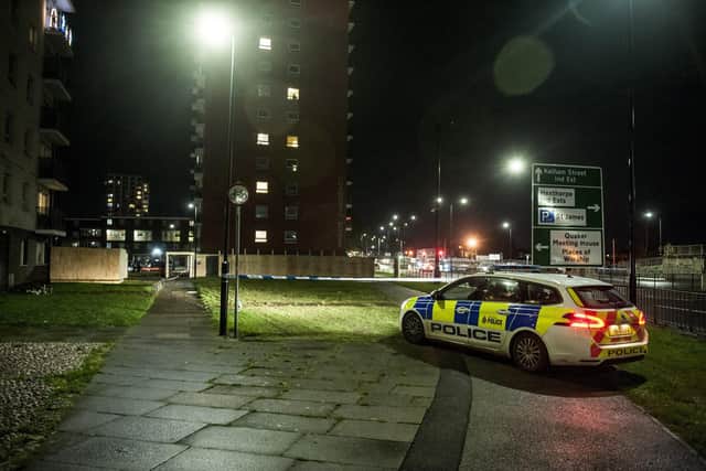 Police have cordoned off a section of grass outside Cusworth house in Hexthorpe, Doncaster after two assaults this morning (December 12).
