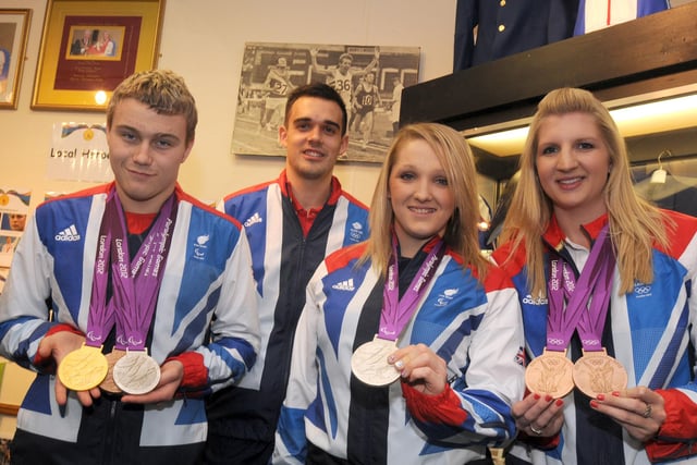 Olympic Homecoming 
Left to right; Ollie Hynd, Chris Adcock, Charlotte Henshaw and Rebecca Adlington,