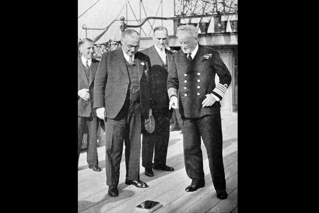 On September 27, 1941, Mr Ernest Bevan the wartime Minister of Labour and National Service visited HMS Victory.
