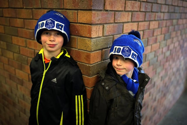 Young Wednesdayites before the Cardiff City clash at Hillsborough in April 2016.