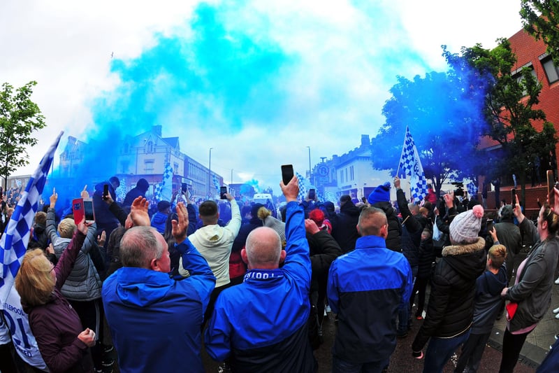 Hundreds of fans took over Hartlepool town centre to celebrate.