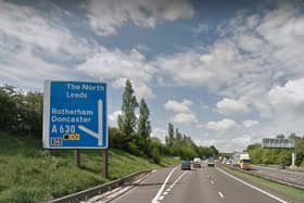 Police have stopped traffic on the A1M tonight after a crash near Doncaster