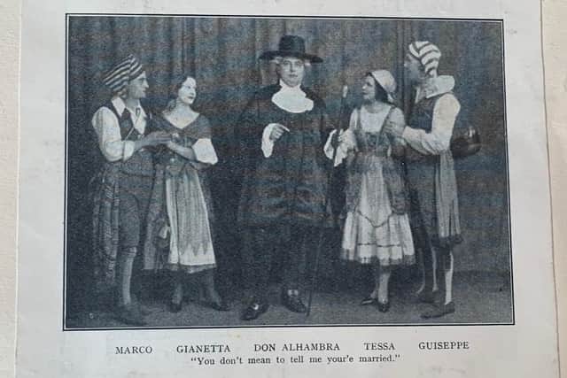 John Metcalfe, right, as Giuseppe in the 1932 performance of The Gondoliers