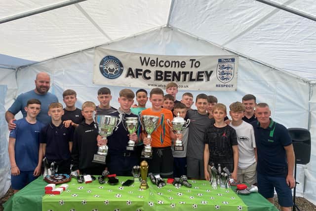 AFC Bentley's under-13s completed a memorable treble this season.