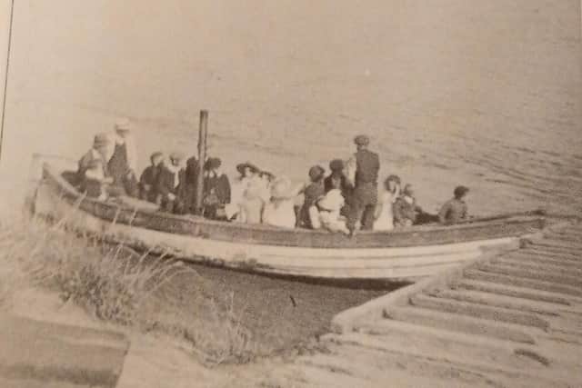 This vessel, one of a variety in use, carried about 20 people.
