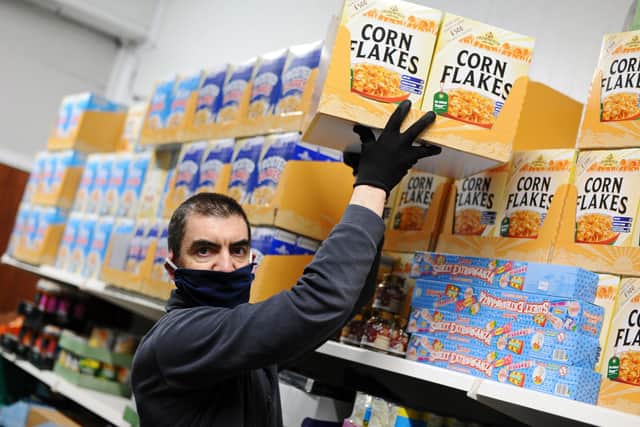 David Harrison, pictured volunteering at Food Aware, Hellaby. Picture: NDFP-16-02-21-Harrison Volunteer 3-NMSY