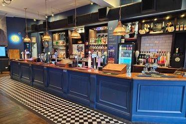 The bar area.